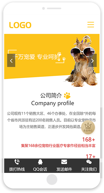 网站建站模板:咪蒙宠物有限公司