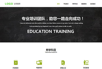 网站建站模板:专业培训
