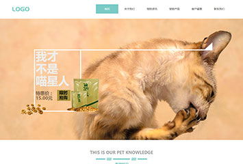 网站建站模板:MOUMOU宠物网