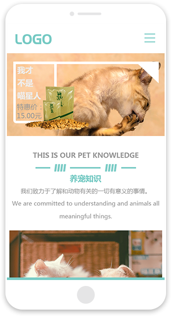 网站建站模板:MOUMOU宠物网