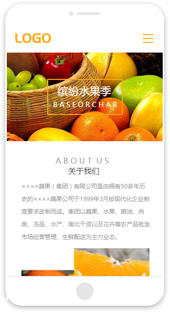 网站建站模板:水果公司