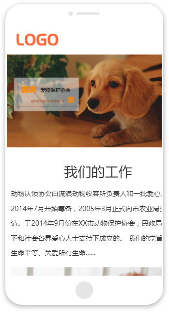 网站建站模板:宠物保护协会